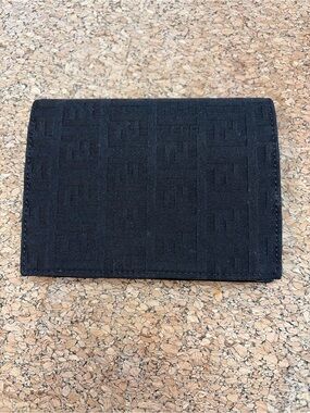 Fendi FF Zucca Monogram Bifold Wallet – Black Canvas